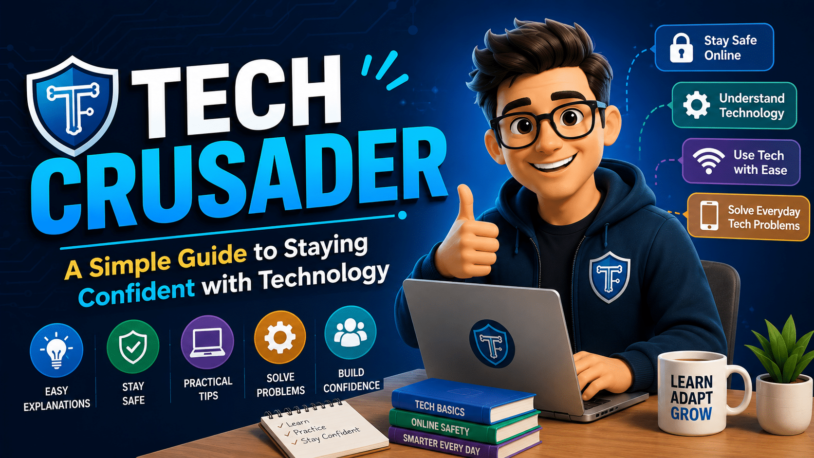 Tech Crusader A Simple Guide to Staying Confident with Technology 