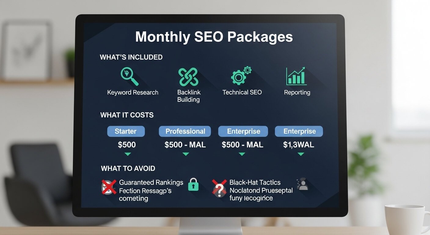 Monthly SEO Packages — What's Included, What It Costs, and What to Avoid